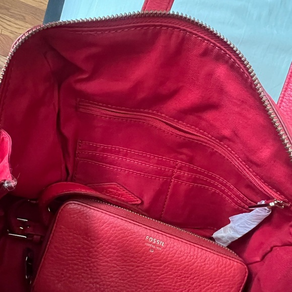 Fossil Sydney Crossbody Satchel in Red - Picture 6 of 7